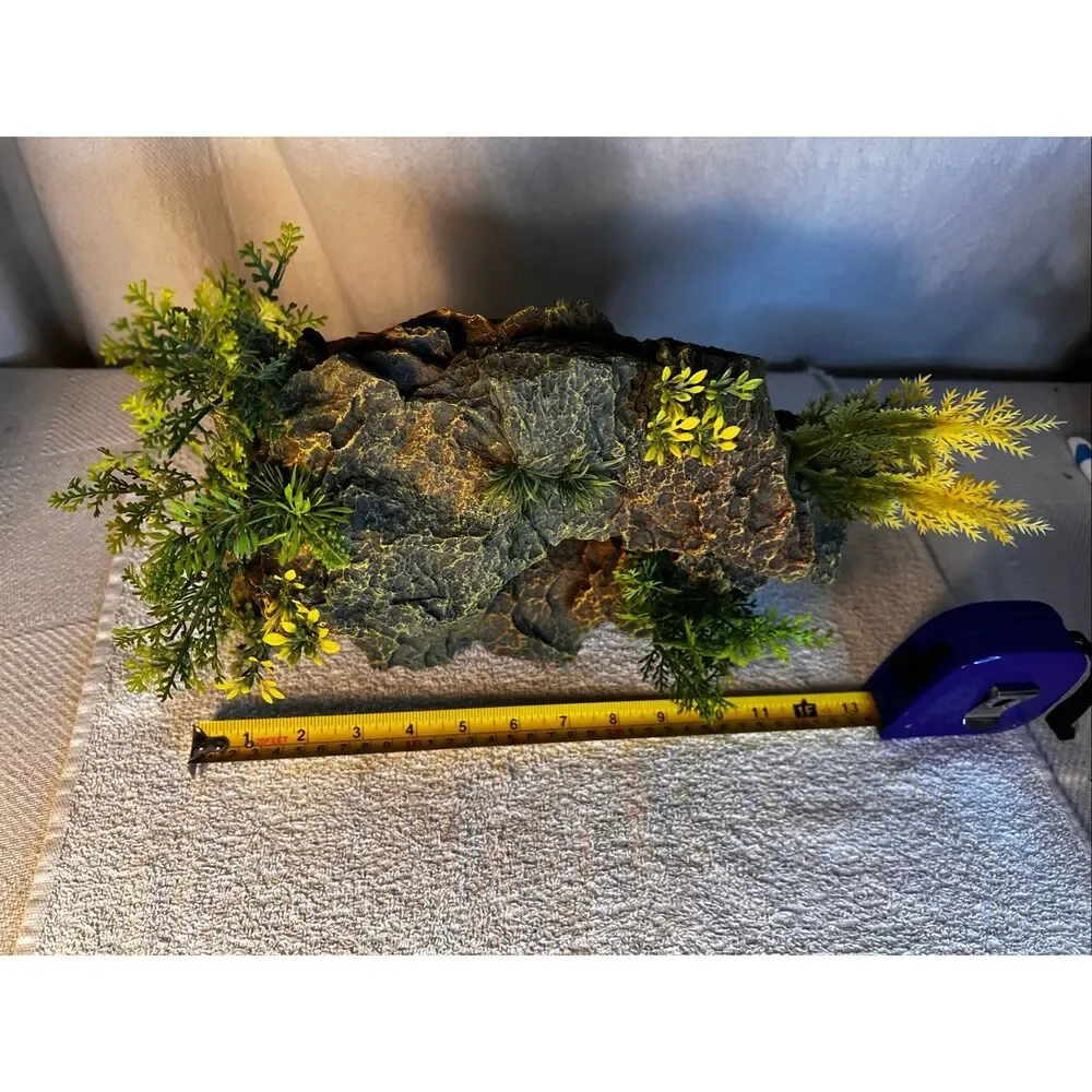 Simulated Canyon Aquarium Decoration Fish Tank Ornament With Faux Foliage